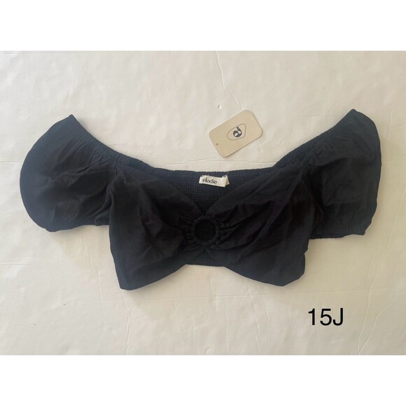 NWT Women Elodie O-Ring Black Crop Top‎ Summer Wear, Size Large - Picture 2 of 9